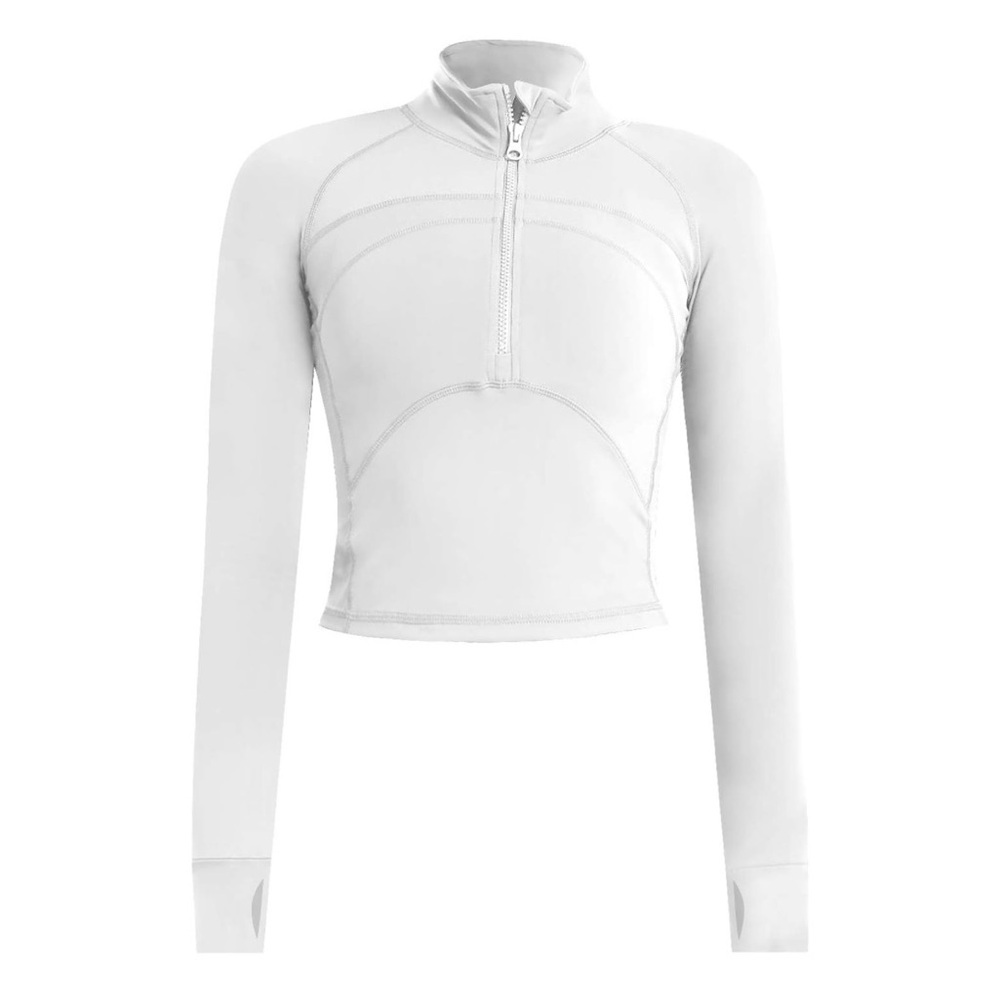 Women's Cropped Workout Jacket 1/2 Zip Pullover